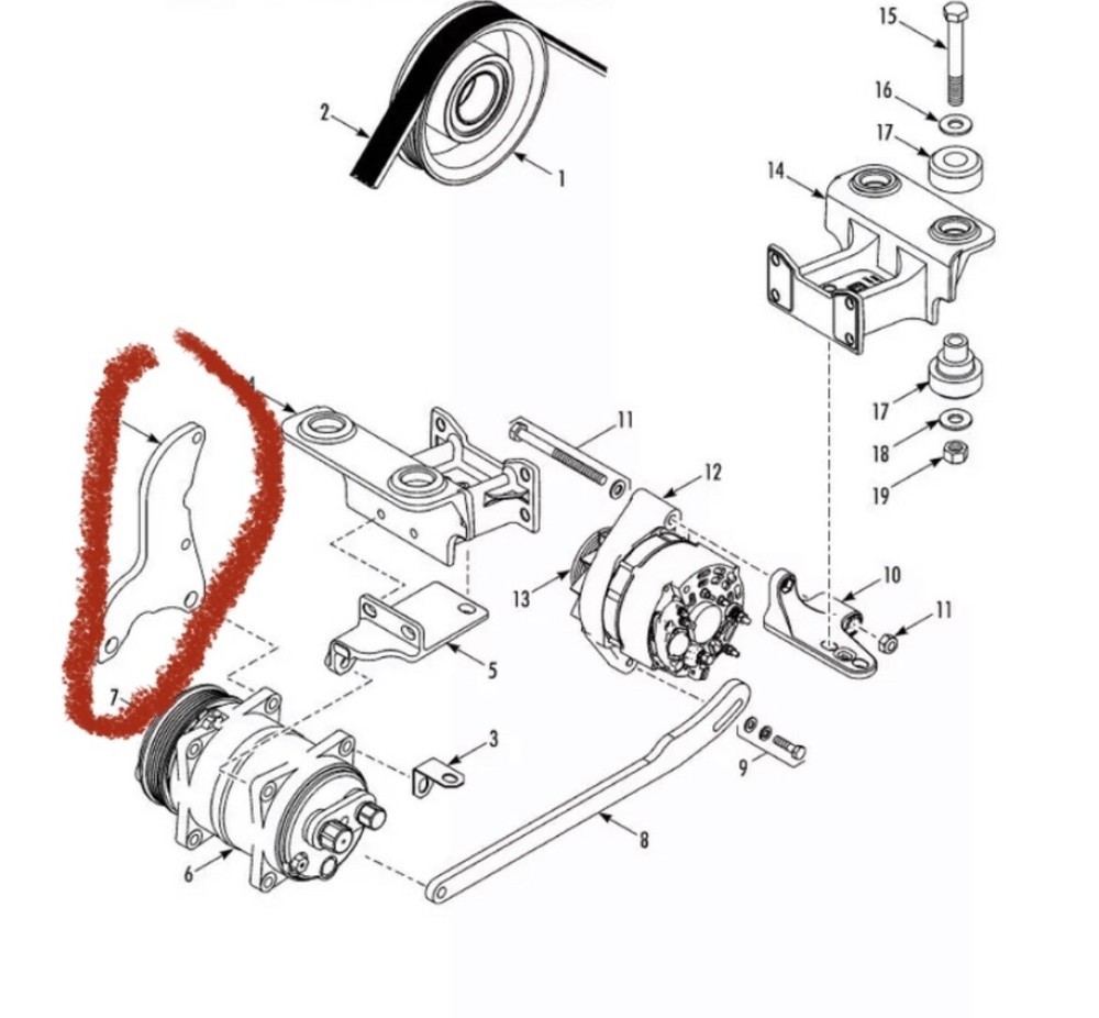 thermo king tripac evolution Apu compressor front bracket