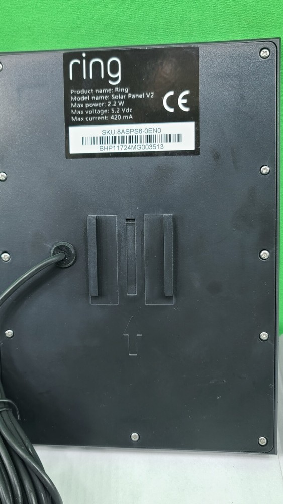 Ring Solar Panel for Stick Up Cam - Unused, New Open Box (Micro USB) Black