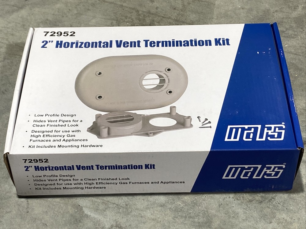 Mars 72952 Horizontal Vent Termination Kit 2” New