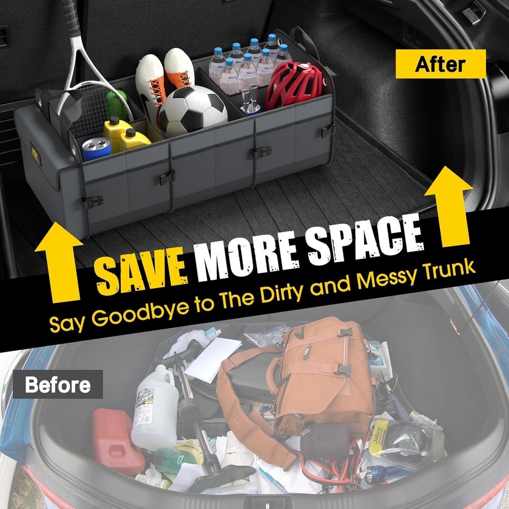 Ultimate 100L Car Trunk Organizer with Cooler - Oxford Material Storage Solution