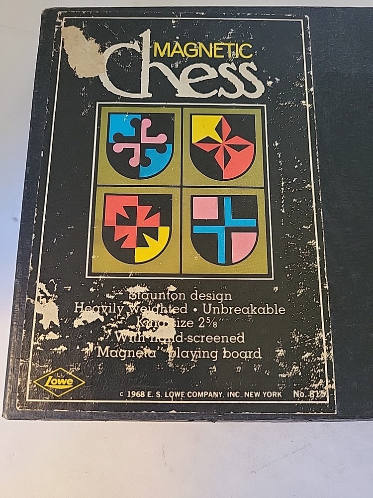 1968 E.S. Lowe Magnetic Chess Set No.815