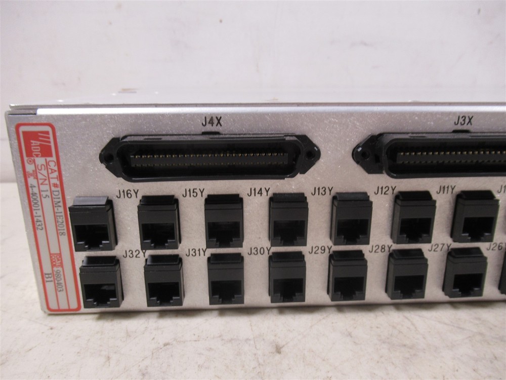 Vintage ADC DIM-1E2018 Video Patch Panel Rack-Mountable Coaxial Connectivity