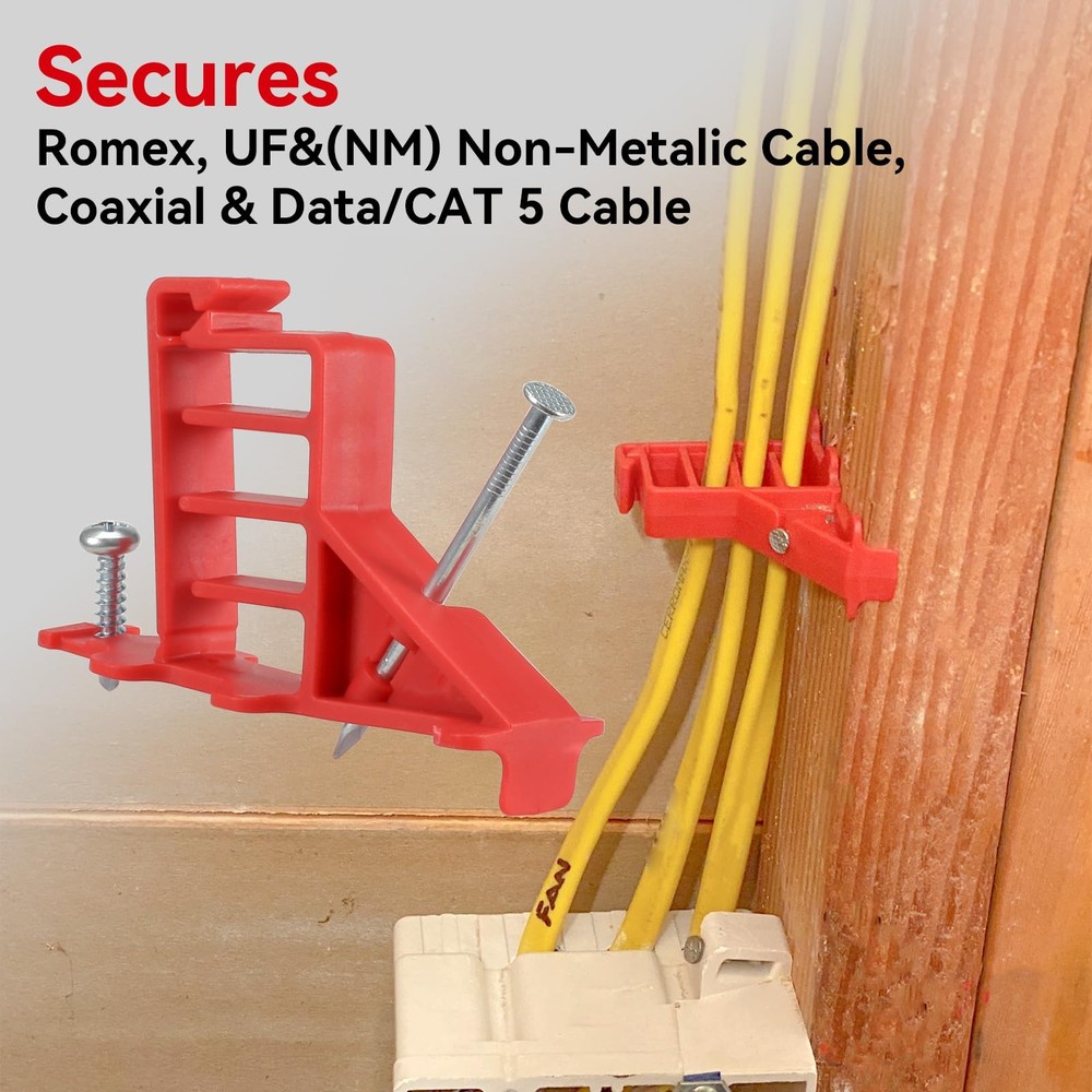 Multi Cable Staples for Romex Clips, Plastic Electrical Wire Stackers, Secure...