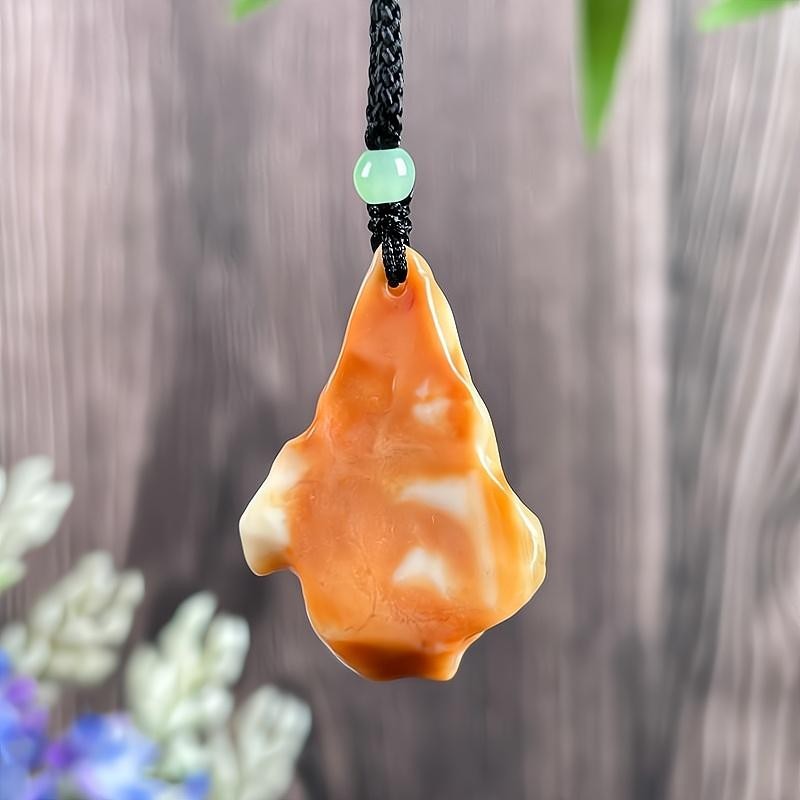 TOP China Inner Mongolia Gobi Colored Jade Specimen Pendant Bead