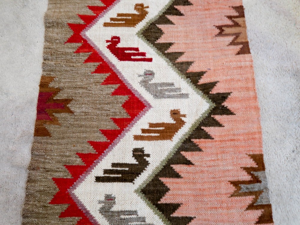 Peruvian Art Rug / Blanket 57" x 22"