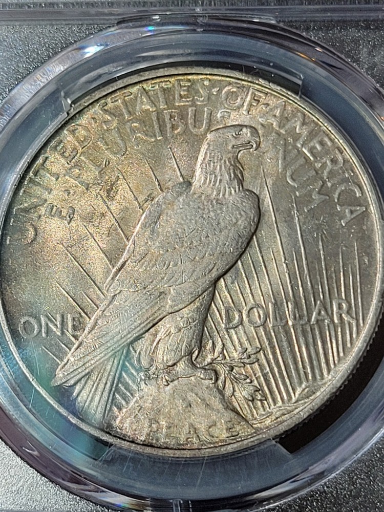 1922 $1 Peace Dollar PCGS MS62 Toned