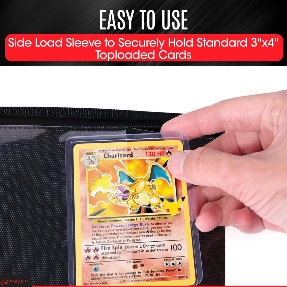Magic City Vault | Leather TopLoader Binder | Holds 252 Standard 3”x4” Toploader