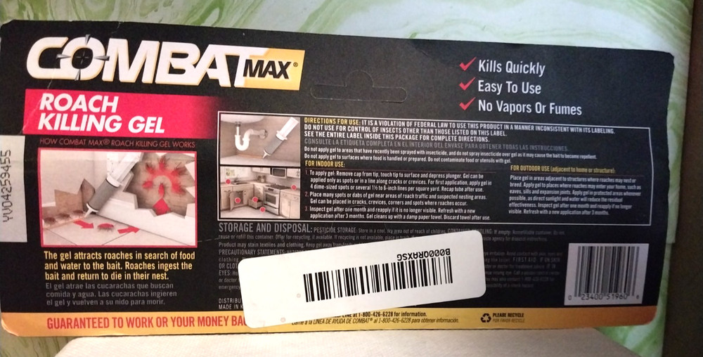 Combat Max Roach Killing Gel 2.1 oz Syringe