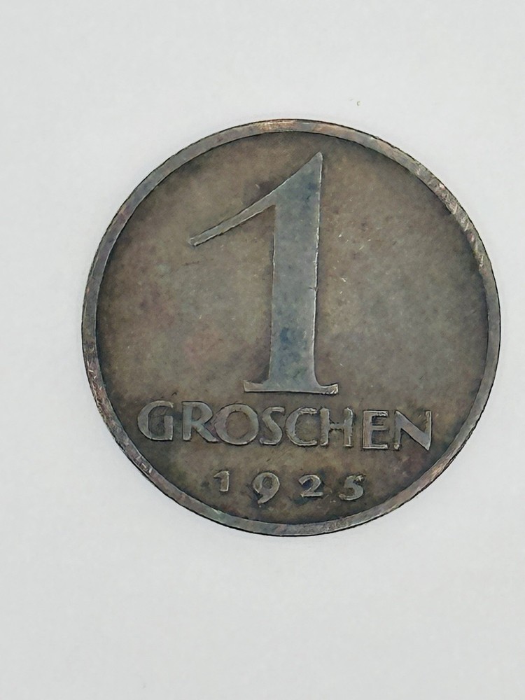 1925 Austria 1 Groschen Coin
