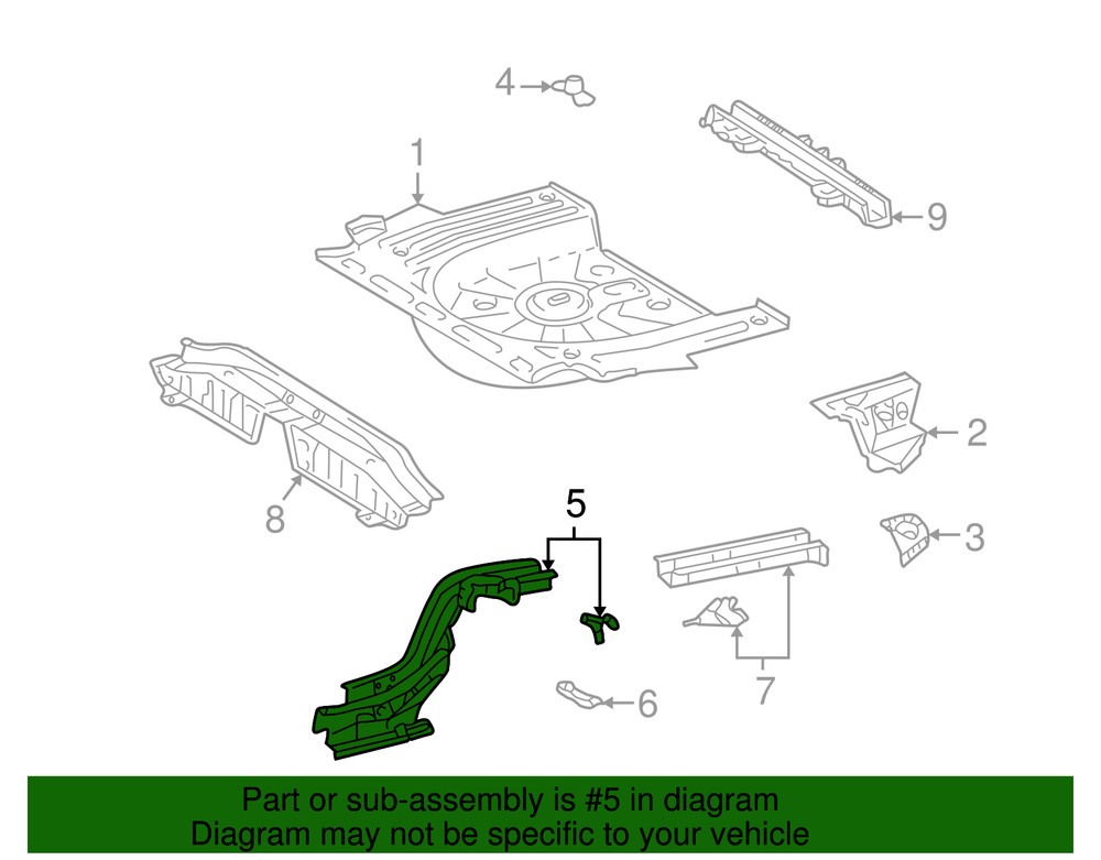 Genuine GM Rear Rail 88972292