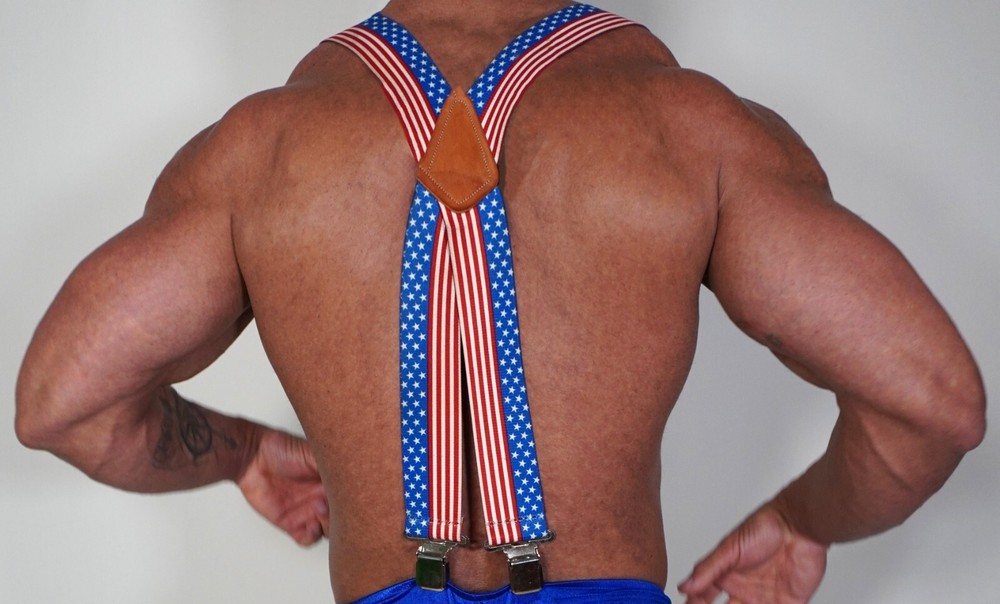 WIDE STARS & STRIPE SUSPENDERS