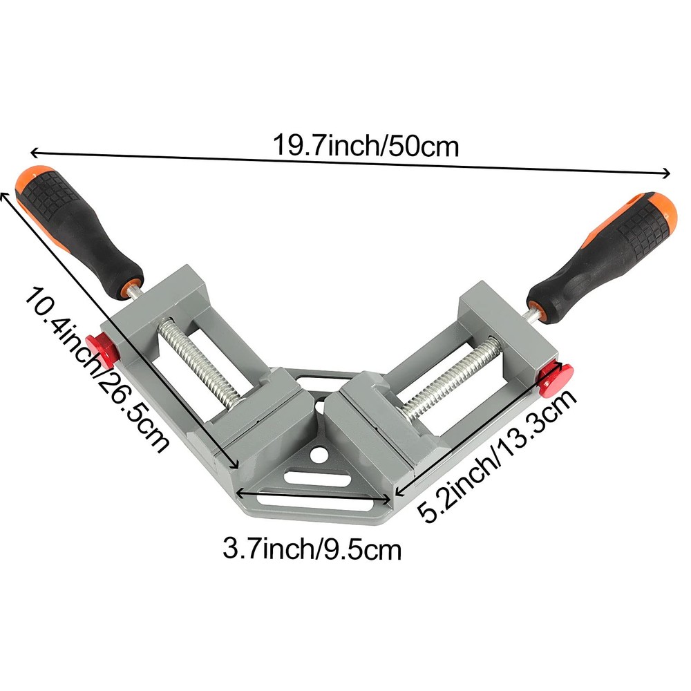 HOIGON 2 Pack Double Handle Corner Clamp, 90 Degree Right Angle Corner Clamp wit