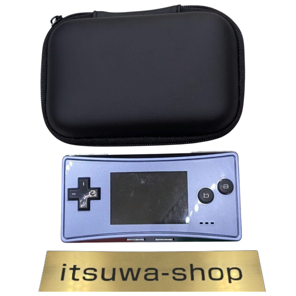 Nintendo Gameboy Micro Blue Console Case Set Excellent+ From japan