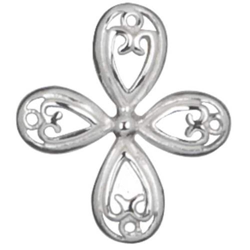 Two Sterling Silver Cross Chandelier Connector Links