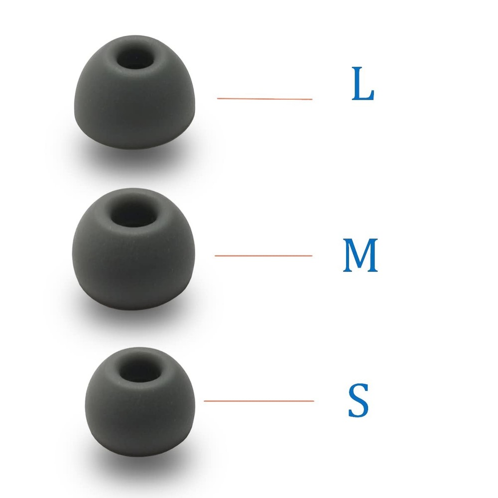 Silicone Ear Tips for Beats Fit Pro, Studio Buds & Large, Medium, Small, Gray