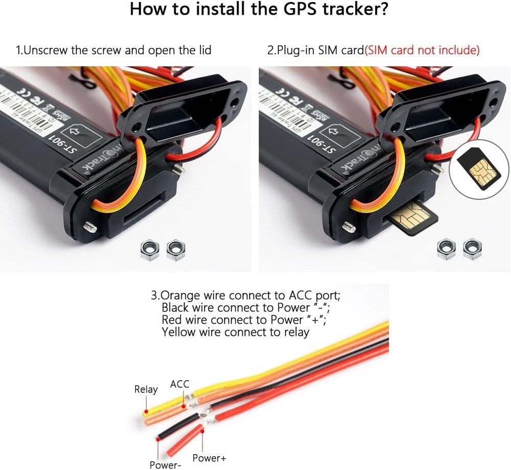 SinoTrack 4G GPS Tracker for Vehicles, ST-901L LTE Mini Tracker...