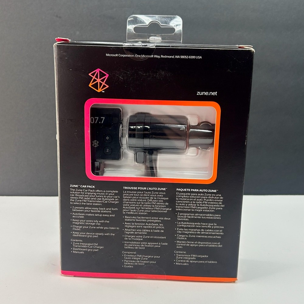 Microsoft Zune Car Pack FM Transmitter Black