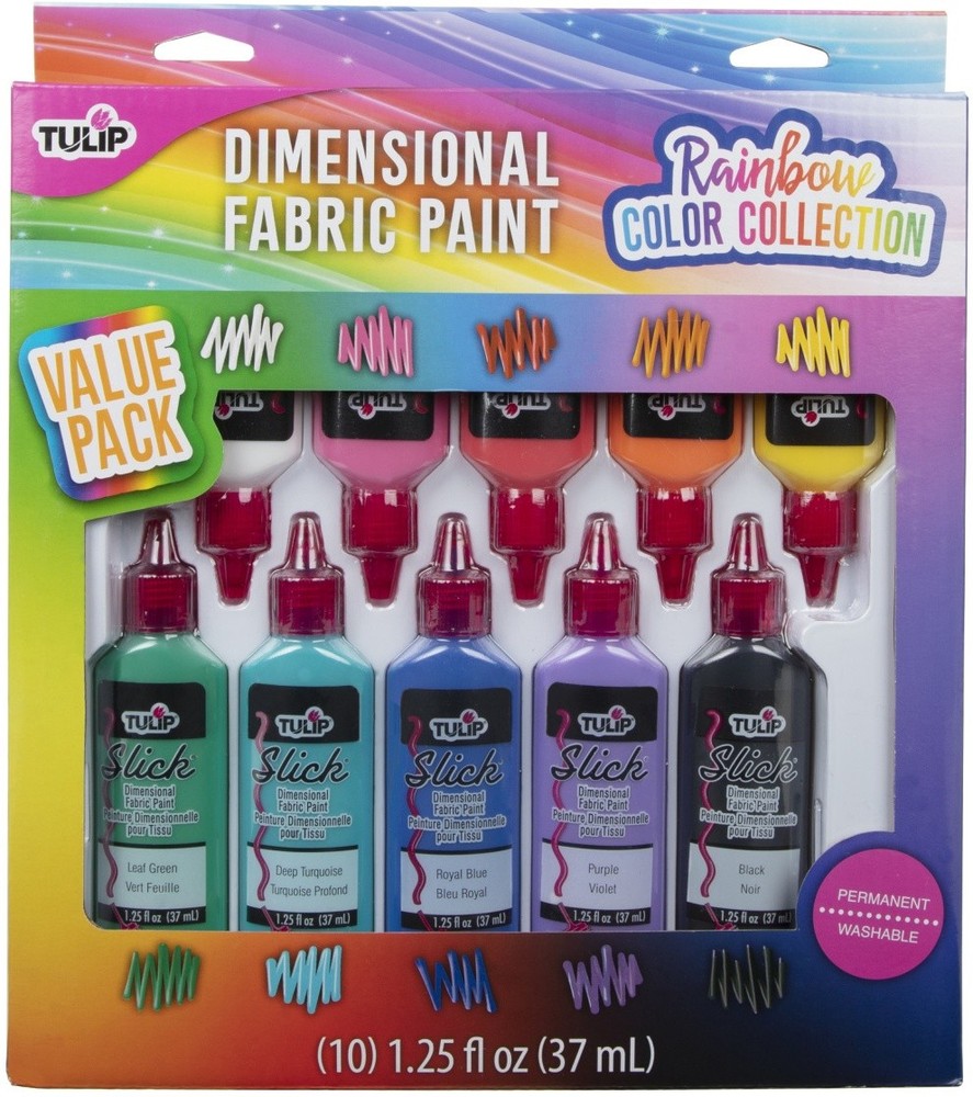 Tulip Dimensional Fabric Paint 10/Pkg-Rainbow