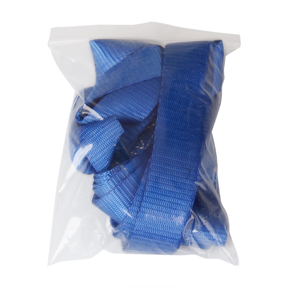 6Pack Soft Loop Tie Down Straps Blue for Motorcycle Snowmobile Towing Cargo ATV