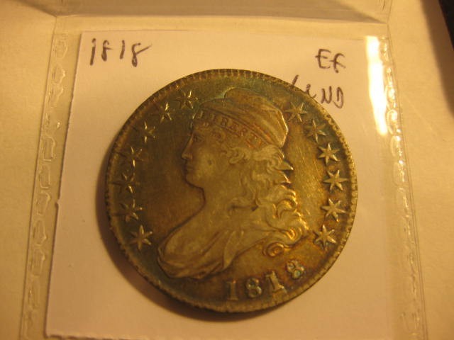 1818 Bust  Half / Toned EF