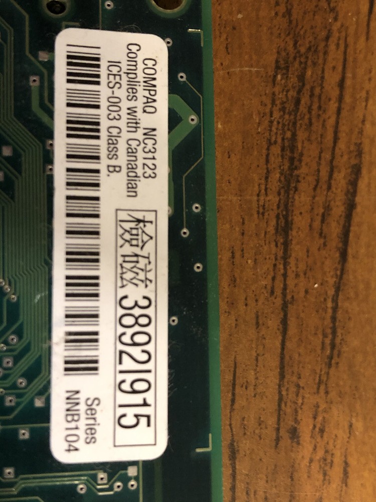 HP Compaq NC3123 Ethernet PCI Network Interface Card