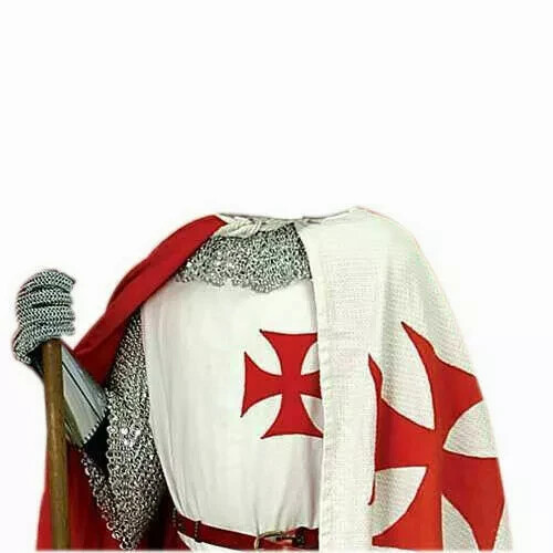 Handmade Medieval Red Templar Crusader Tunic, Surcoat & Cloak Reenactment