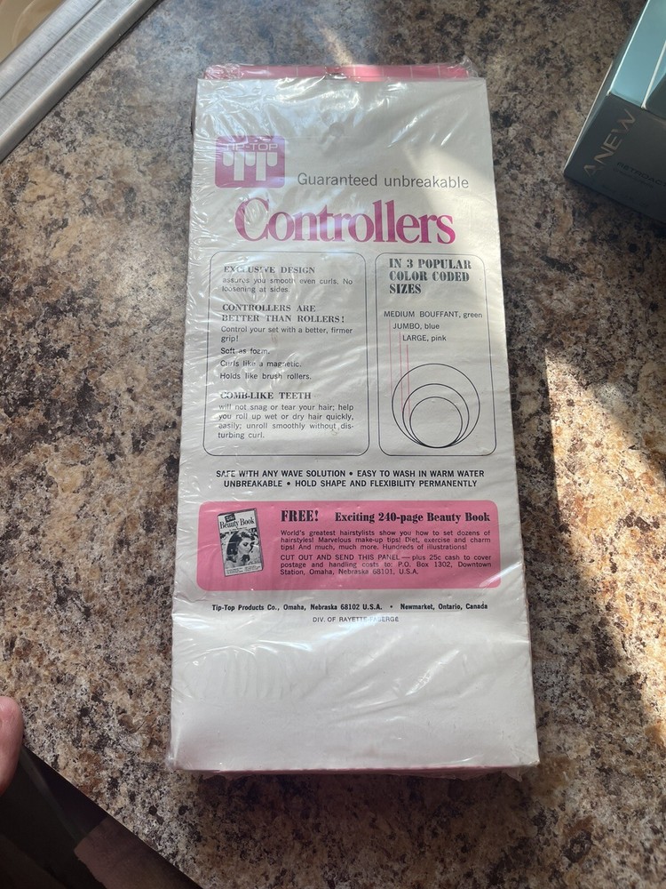 Vintage Hair Rollers! Controllers Tip Top Brand! Unbreakable Plastic! New