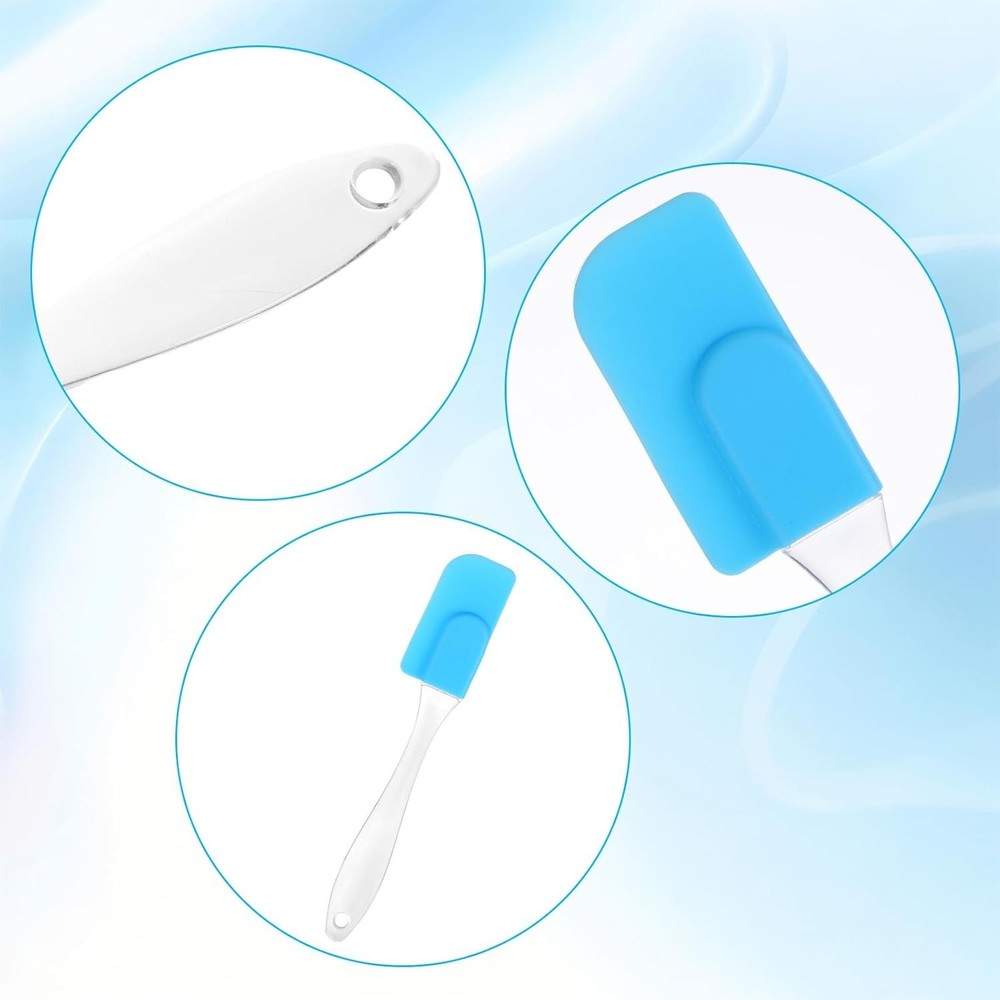 Small Silicone Spatula 6 Pack Heat Resistant Mini Rubber Scraper Kitchen Tool fo