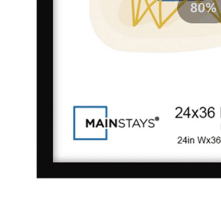 Mainstays Basic Black Poster Frame - 24x36, Tabletop/Wall Use, Photo Display