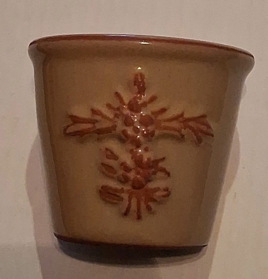 Floral Relief Design Flower Pot