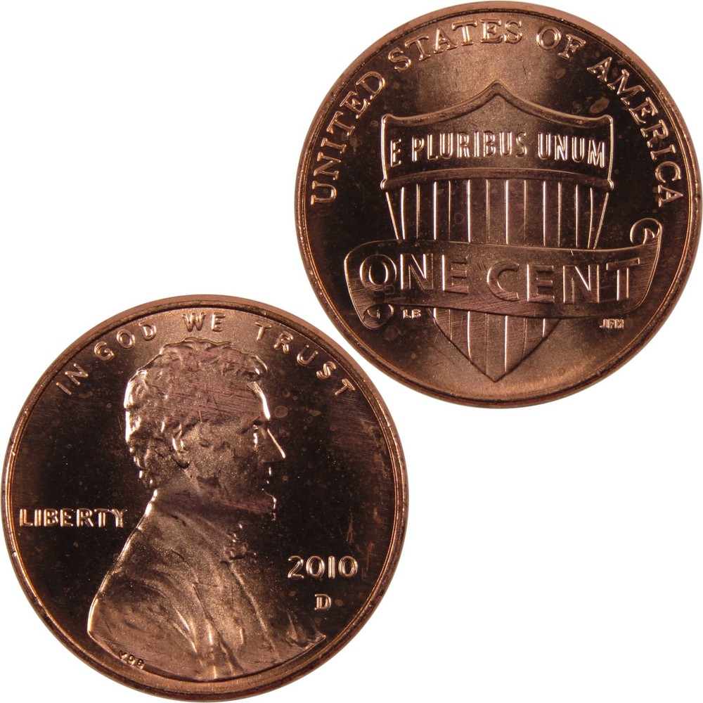 2010 D Lincoln Shield Cent BU Uncirculated Penny 1c Coin