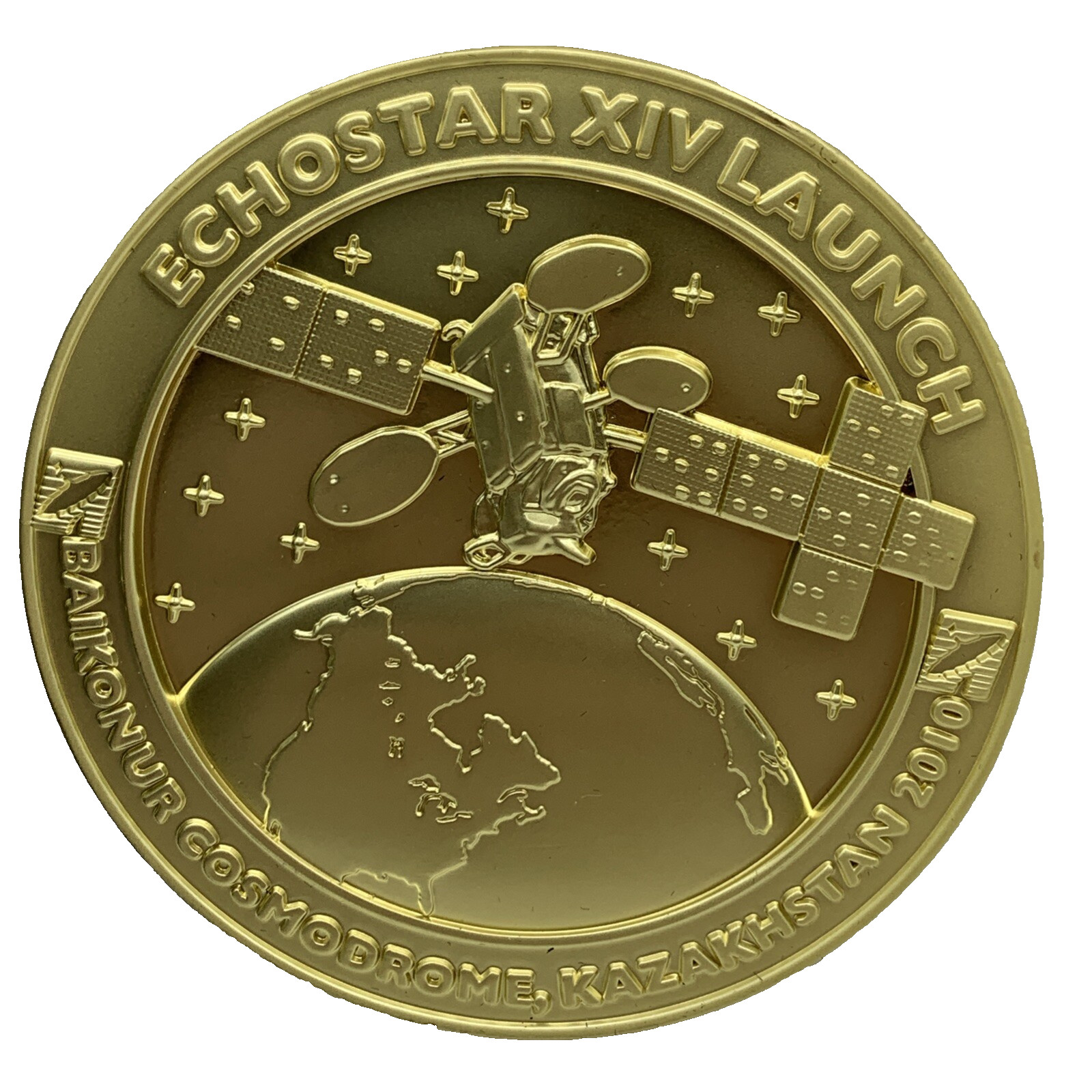 Echostar XIV Satellite Launch Medallion 2010 Baikonur Cosmodrome Kazakhstan