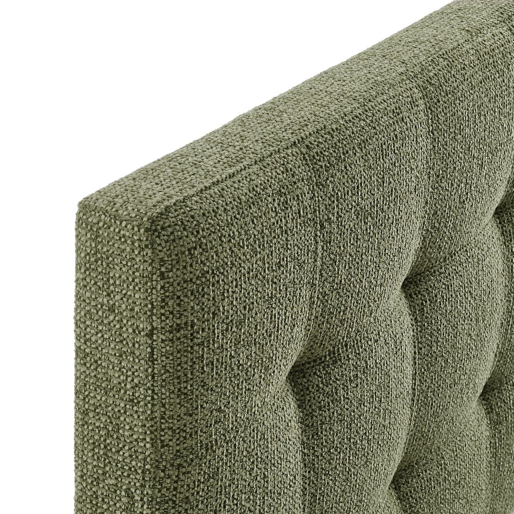 Lily Upholstered Full Size Headboard in Leaf