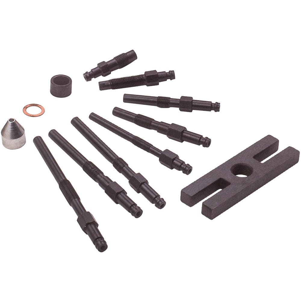 Diesel Engine Compression Tester Gauge Glow Plug Adaptors Tool Kit M10x1.0