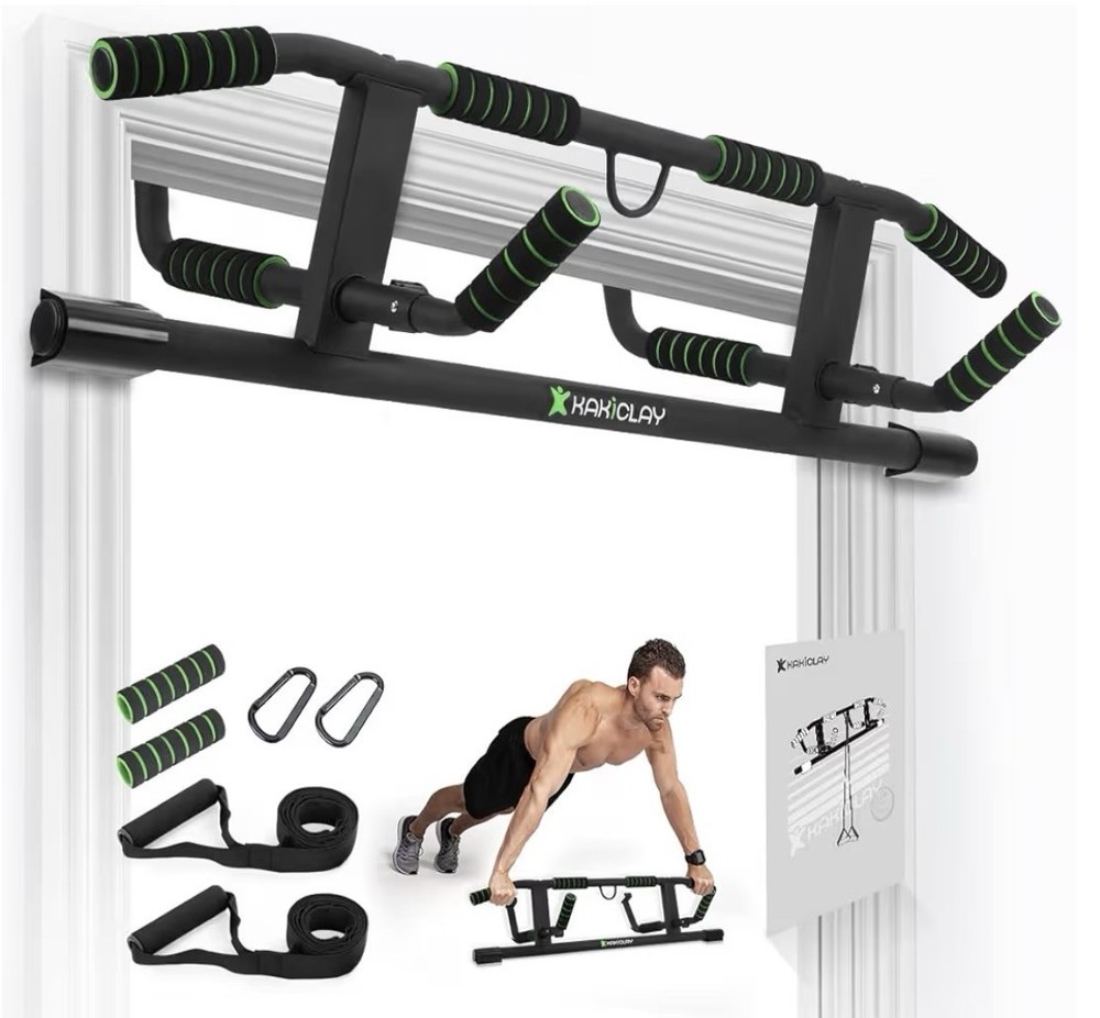 Multi Grip Pull Up Bar Doorway Workout Bar Foldable Home Gym New