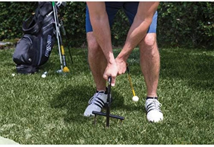 Pure Path Golf Swing Trainer - Instant Feedback & Correction in Yellow, Large