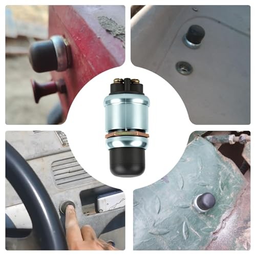GAGIRS 6pcs 20A 12V/24V Starter Switch Push Button, Waterproof Horn Button