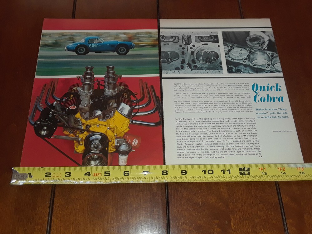 1964 SHELBY COBRA DRAGONSNAKE ORIGINAL ARTICLE