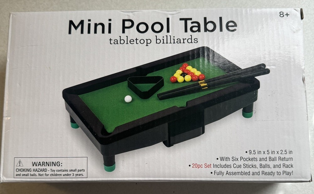 Mini Pool Table Set Portable Small Tabletop Billiards Game