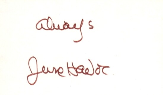 H-JUNE HAVOC autographed card  with COA