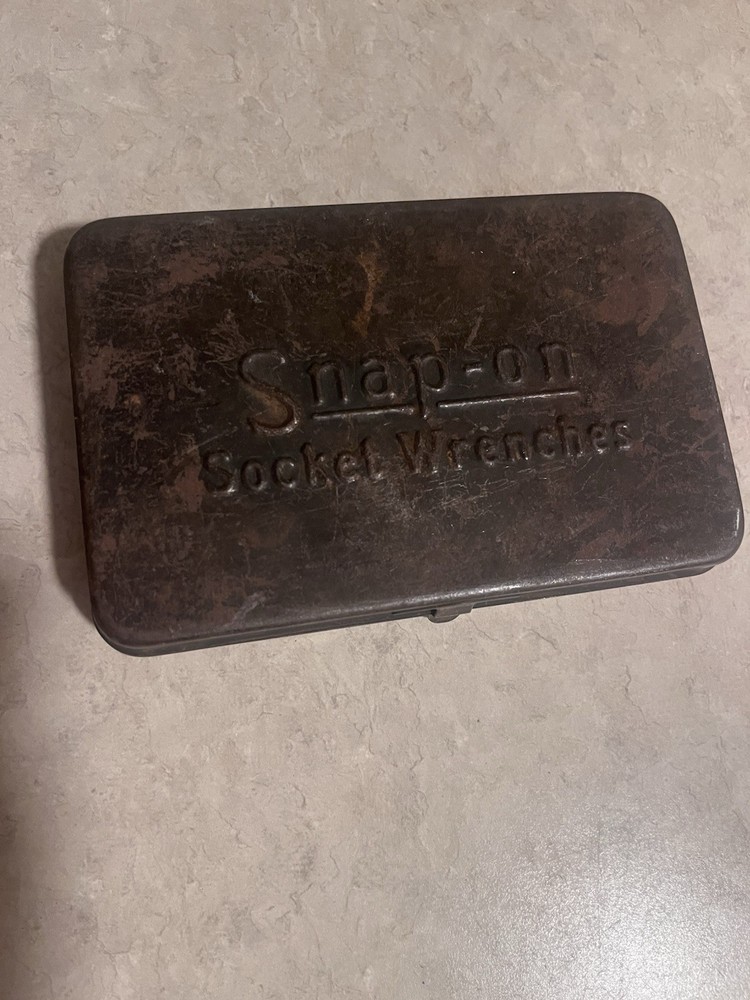 Vintage Snap On Tools Socket Wrench Metal Case Antique Tool Storage Empty