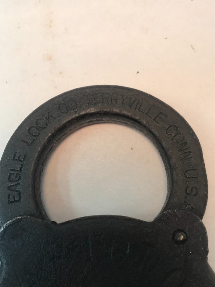 Vintage Antique Eagle Mastodon Eight Lever padlock