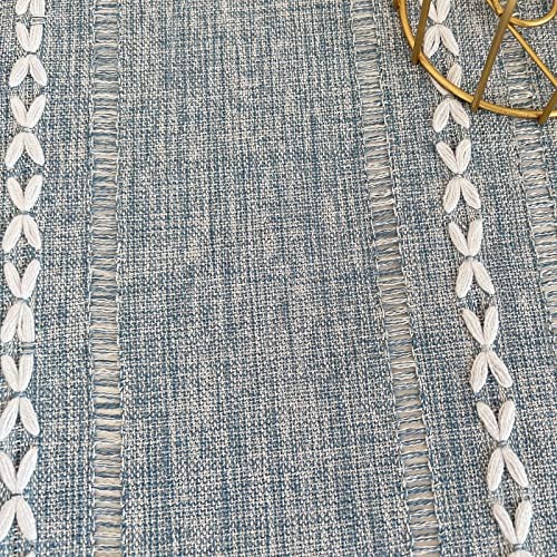 Rustic Bedside Square Small Tablecloth Striped 24" x 24" (Square) Blue