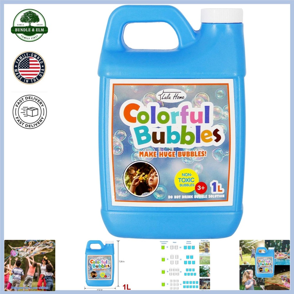 Concentrated Bubble Solution Refill for Bubble Machines and Blowers 33.8 OZ
