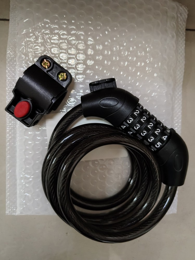 5-Digit Resettable Combination Bicycle Lock for Bikes and Scooters 4FTs Security