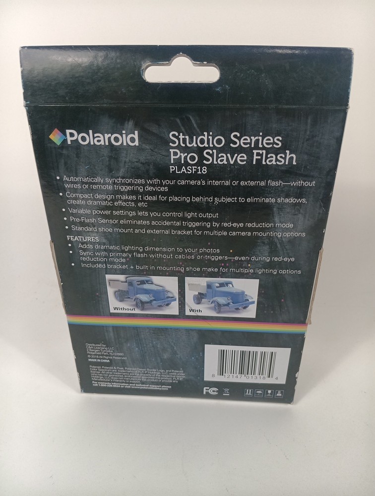 Studio Series Pro Polaroid Slave Flash Includes Mounting Bracket PL-ASF18