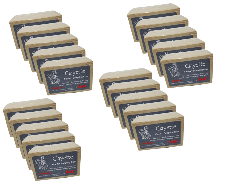 Chavant Clayette Medium (Off-white) 1 Case - 20  Bricks