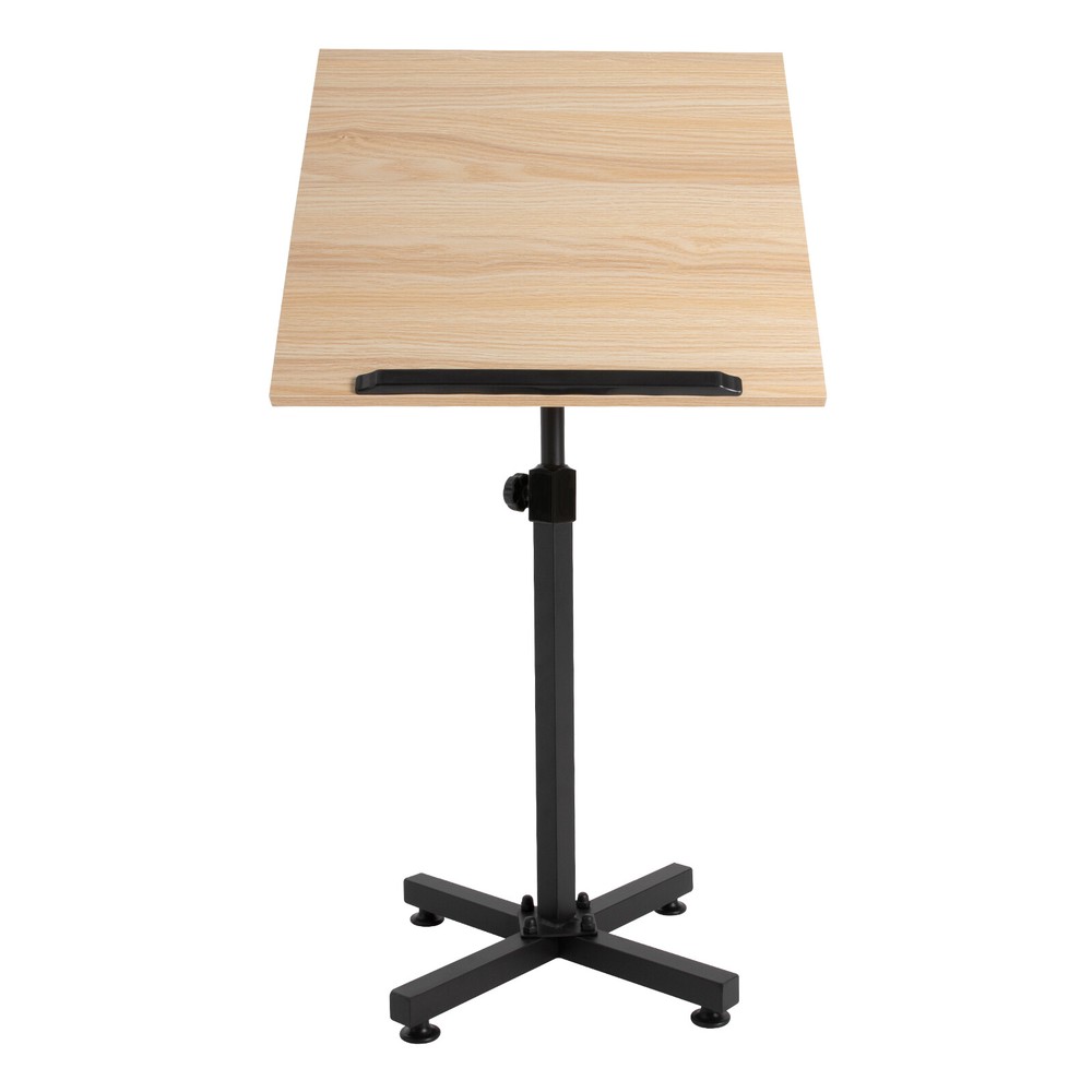 Height Adjustable Lectern Podium Stand with 360° Angle for Tablets & Laptops