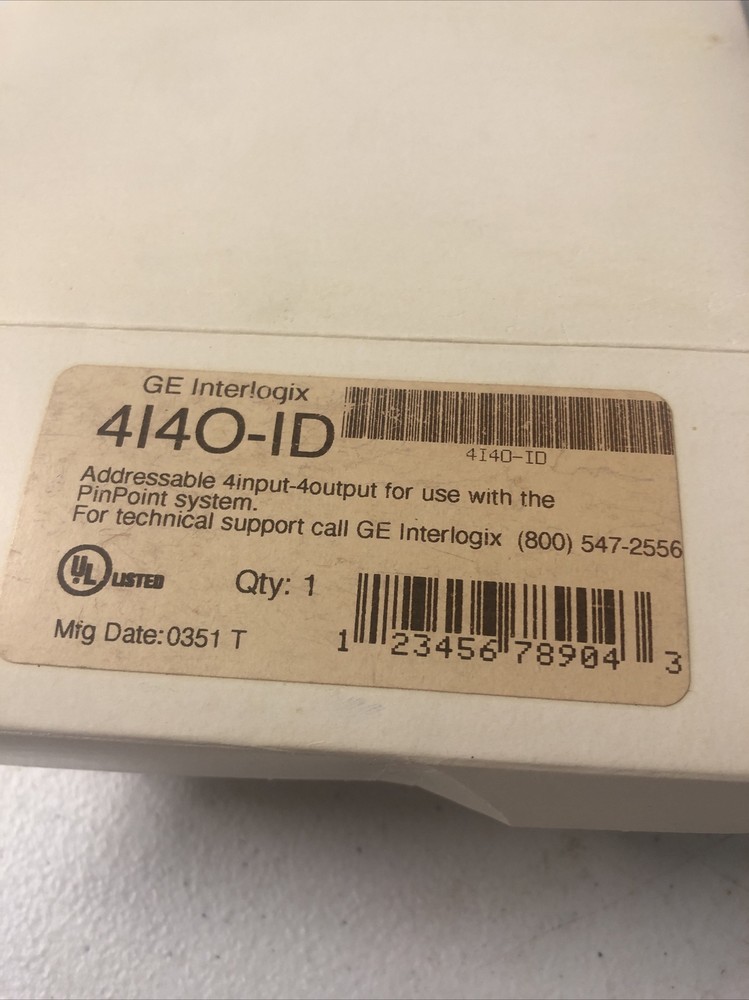 GE Interlogix 4I4O-ID 4 Input 4 Output For Use With Pinpoint System