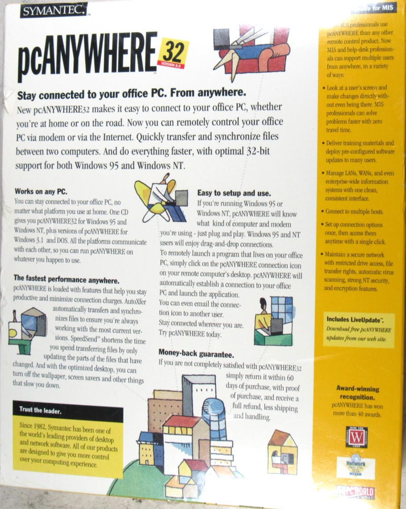 Symantec Windows PCAnywhere 32 Version 8 CD - SEALED